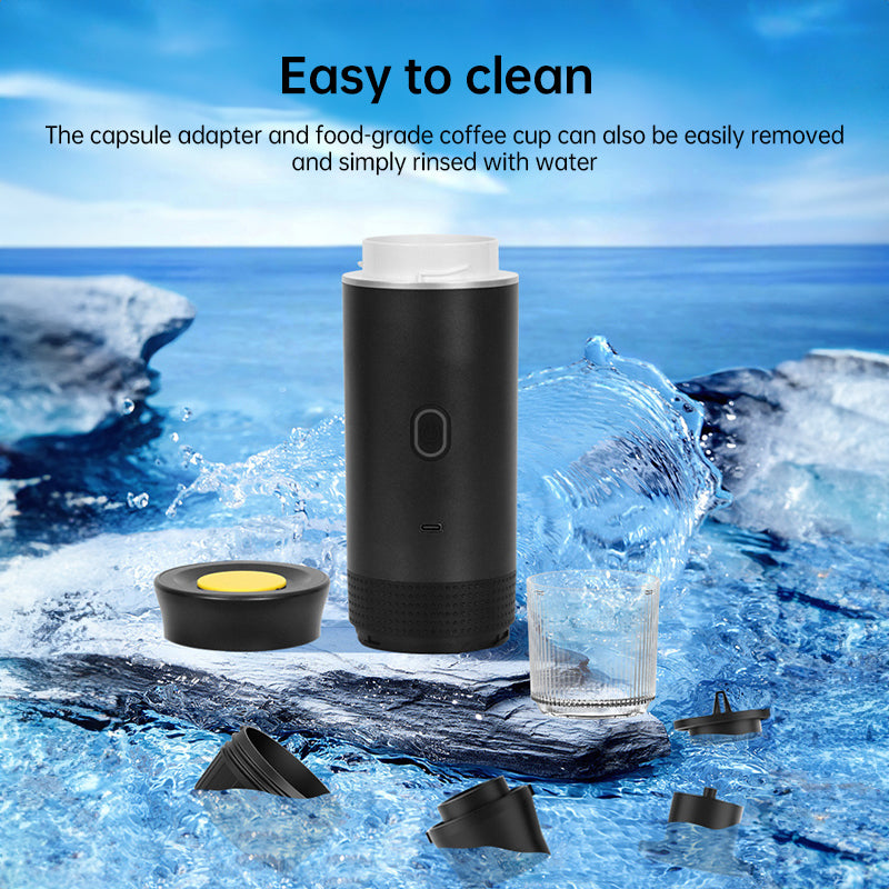 2025 Upgraded 3-in-1 Cordless Coffee Maker - 20Bar Portable for Car/Camping/Home, Capsule/Powder, USB Fast Heat