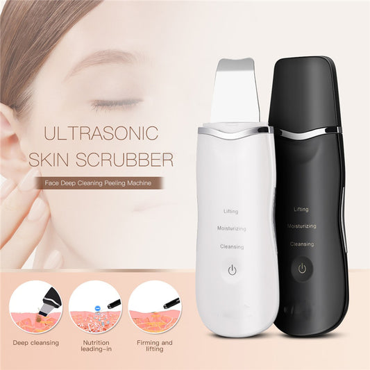 Professional Ultrasonic Facial Skin Scrubber Ion Deep Face Cleaning Peeling Rechargeable Skin Care Device Beauty Instrument 42